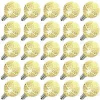Vickerman 0.38 watt G40 Candelabra Screw Base Warm White Faceted LED (25 pack)