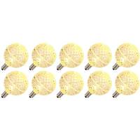 Vickerman 0.38 watt G50 Candelabra Screw Base Warm White Faceted LED (10 pack)