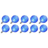 Vickerman 0.38 watt G50 Candelabra Screw Base Blue Faceted LED (10 pack)