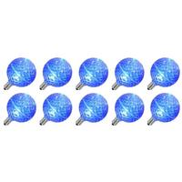 0.38 watt G50 Candelabra Screw Base Blue Faceted LED (10 pack)