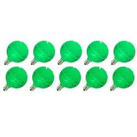 Vickerman 0.38 watt G50 Candelabra Screw Base Green Faceted LED (10 pack)