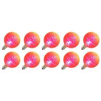 Vickerman 0.38 watt G50 Candelabra Screw Base Pink Faceted LED (10 pack)