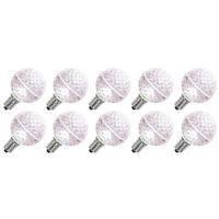 Vickerman 0.38 watt G50 Candelabra Screw Base Pure White Faceted Dimmable LED (10 pack)