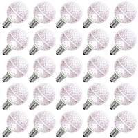 Vickerman 0.45 watt G50 Intermediate Screw Base Pure White Faceted LED (25 pack)