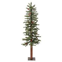 Vickerman 2' x 18" Artificial Frosted Alpine Berry Cone 50 Clear DuraLit Miniature Lights