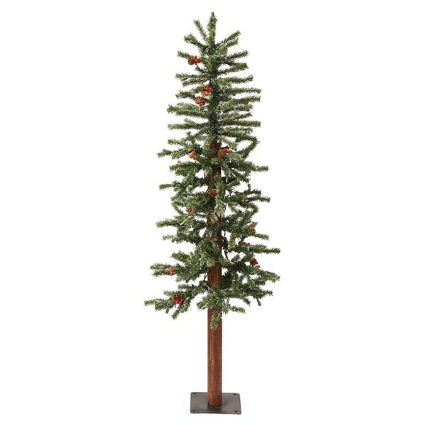 2' x 18" Artificial Frosted Alpine Berry Cone 50 Warm White Italian LED Lights