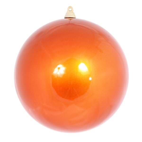 8" Burnished Orange Candy Finish Ball Ornament