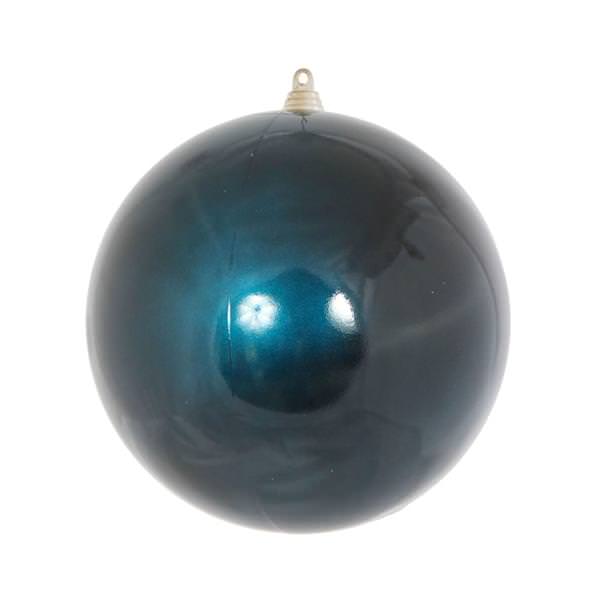 8" Sea Blue Candy Finish Ball Ornament