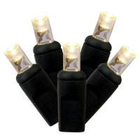 View 100 Light 34' Black Wire Warm White Wide Angle LED Lights with 4" Spacing