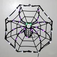 View 17" x 17" Spider Window Decor 35 Purple / Green / Clear Wide Angle LED Lights