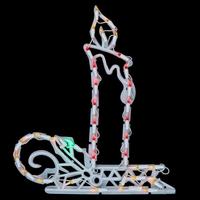 View 17" x 15" Candle Window Decor 35 Multi-Color Wide Angle LED Lights