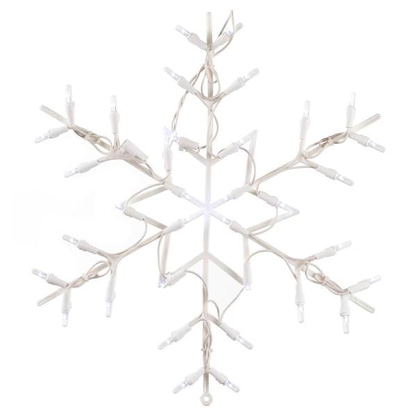 16" x 16" Snowflake Window Decor 35 Clear Wide Angle LED Lights