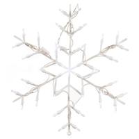 Vickerman 16" x 16" Snowflake Window Decor 35 Clear Wide Angle LED Lights