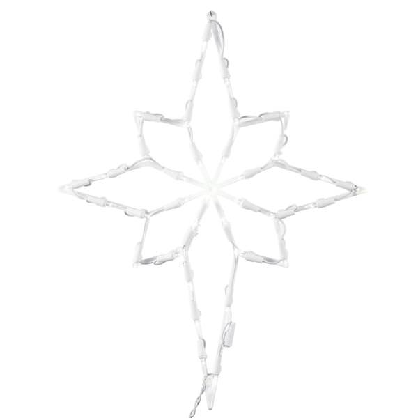 18" x 14" Star of Bethlehem Window Decor 35 Clear Wide Angle LED Lights