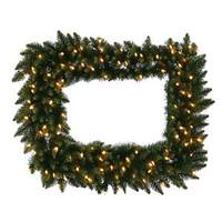 Vickerman 36" x 30" Camdon Fir Rectangle 100 Clear DuraLit Miniature Lights