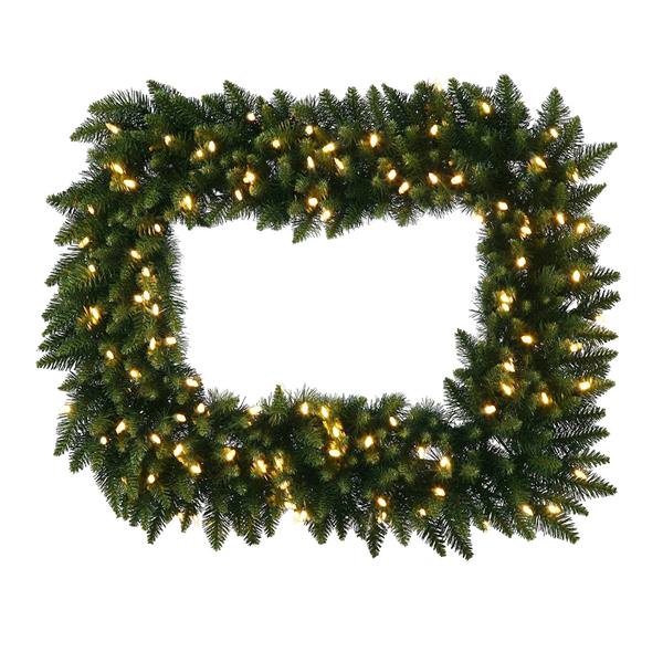 36" x 30" Camdon Fir Rectangle 100 Warm White Italian LED Lights
