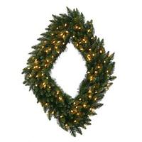Vickerman 42" x 30" Artificial Camdon Fir Diamond 100 Clear DuraLit Miniature Lights