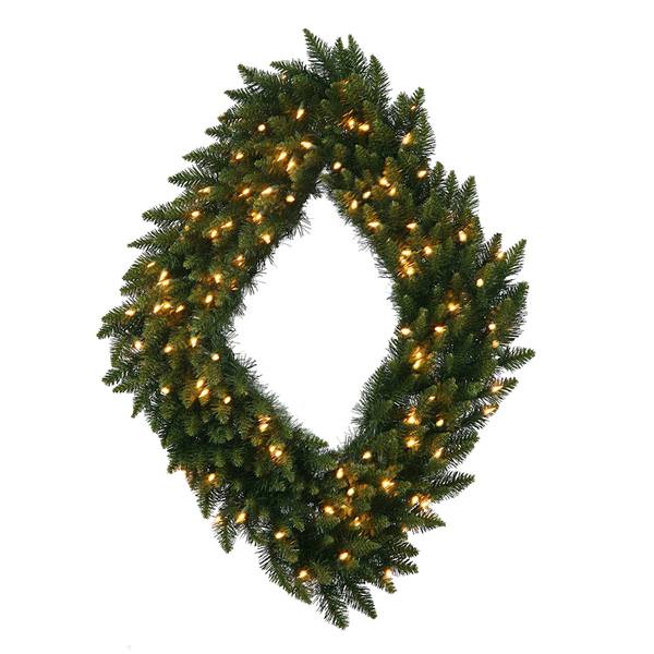 48" x 36" Artificial Camdon Fir Diamond 200 Clear DuraLit Miniature Lights