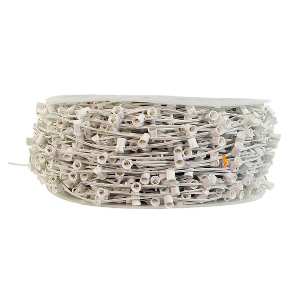 2000 Light 1000' White Wire Empty C7 String Commercial Grade with 6" Spacing
