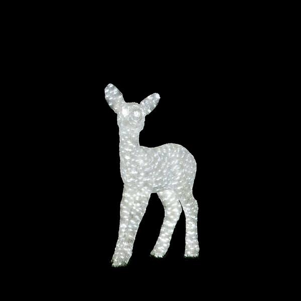 24" x 18" x 8" White Baby Deer 560 LED Lights