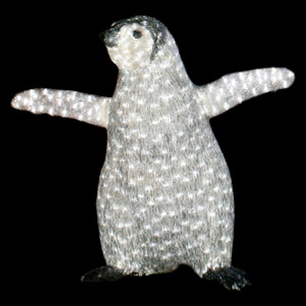 27" x 25.5" x 13" Kid Penguin 680 LED Lights