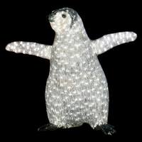 Vickerman 27" x 25.5" x 13" Kid Penguin 680 LED Lights
