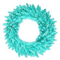 Vickerman 24" Artificial Aqua Fir Wreath 50 Aqua Lights