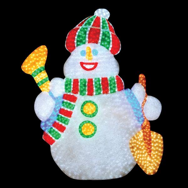 67" x 55" Wall Snowman 1800 LED Lights