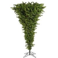Vickerman 5.5' x 38" Artificial Green Upside Down 250 Warm White Italian LED Lights