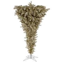 Vickerman 5.5' x 38" Champagne Upside Down 250 Warm White Italian LED Lights