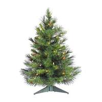 Vickerman 2' x 17" Artificial Cheyenne Pine 50 Warm White Italian LED Lights