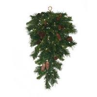 Vickerman 30" Artificial Cheyenne Pine Teardrop 50 Warm White Italian LED Lights