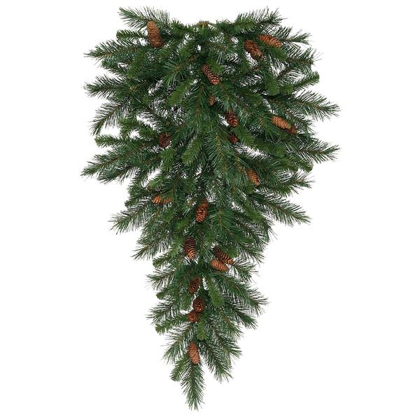 42" Artificial Cheyenne Pine Teardrop 50 Warm White Italian LED Lights