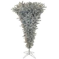 Vickerman 5.5' x 38" Silver Upside Down Tree with 250 Warm White LED Lights