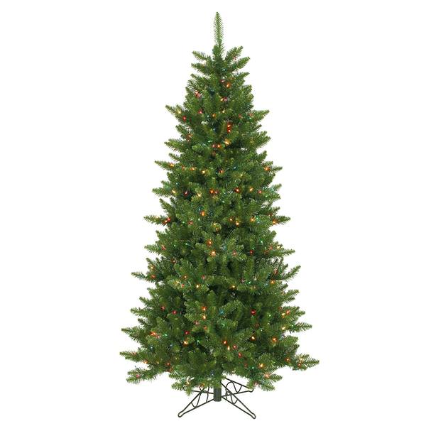 9.5' x 54" Artificial Camdon Fir 800 Multi-Color Italian LED Lights