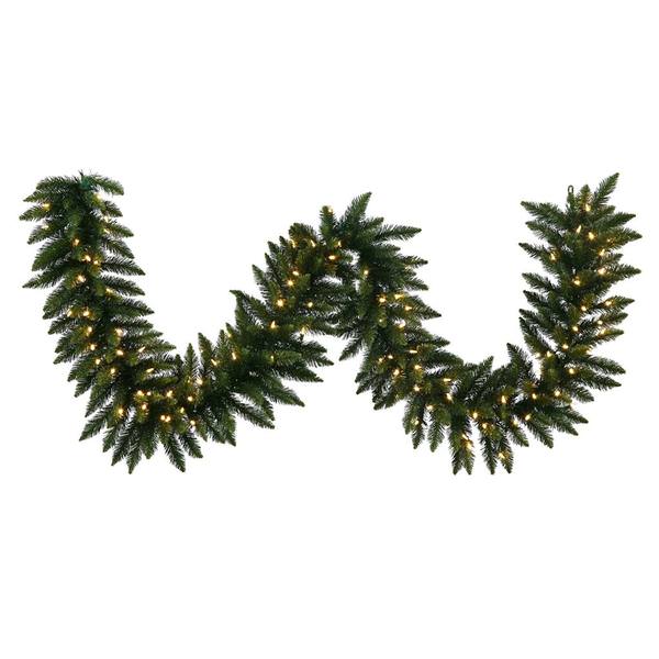 50' x 16" Artificial Camdon Fir Garland 500 Warm White Italian LED Lights