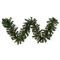 Vickerman 9' x 14" Artificial Imperial Pine Garland 100 Warm White Italian LED Lights