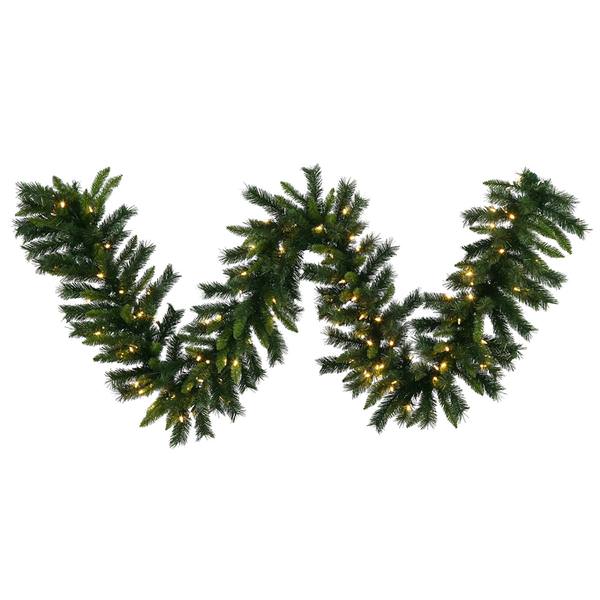 50' x 14" Artificial Imperial Pine Garland 350 Warm White Italian LED Lights