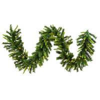 Vickerman 9' x 16" Artificial Imperial Pine Garland 100 Warm White Italian LED Lights