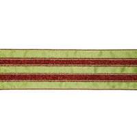 Vickerman 4" x 10yd Red / Green Stripe Ribbon