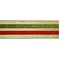 Vickerman 4" x 10yd Sage / Red / Green Stripe Ribbon