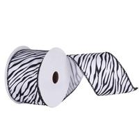 Vickerman 2.5" x 10yd Zebra Velvet Ribbon