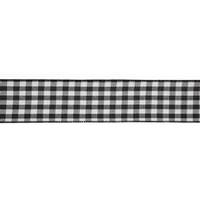 Vickerman 2.5" x 10yd Black / White Small Check Ribbon