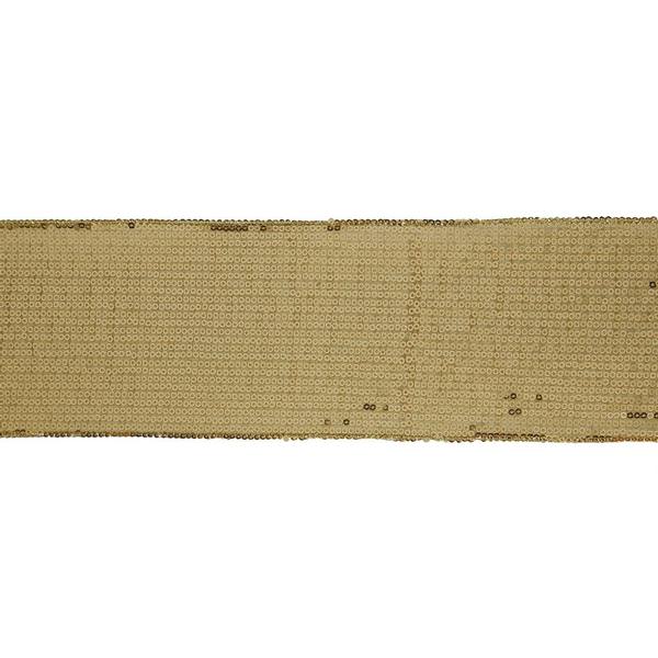 4" x 10yd Gold Metallic Sequin Ribbon