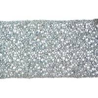 Vickerman 4" x 10yd Silver Glitter Mesh Ribbon