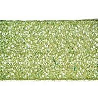 Vickerman 4" x 10yd Light Green Glitter Mesh Ribbon