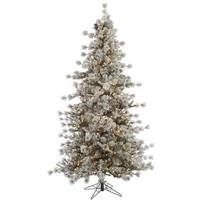 Vickerman 6.5' x 49" Artificial Flocked Anchorage Pine 450 Clear Lights