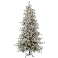 Vickerman 6.5' x 49" Artificial Flocked Anchorage Pine 450 Warm White Italian LED Lights