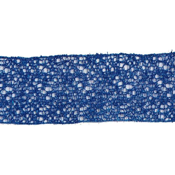 2.5" x 10yd Blue Glitter Mesh Ribbon