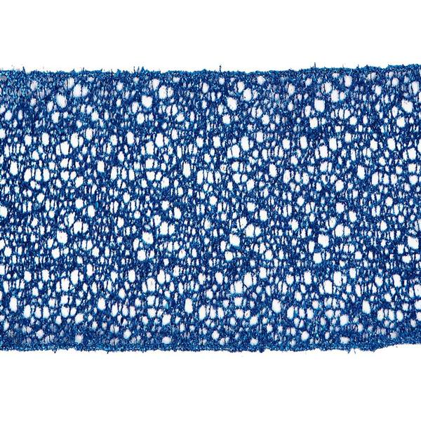 4" x 10yd Blue Glitter Mesh Ribbon